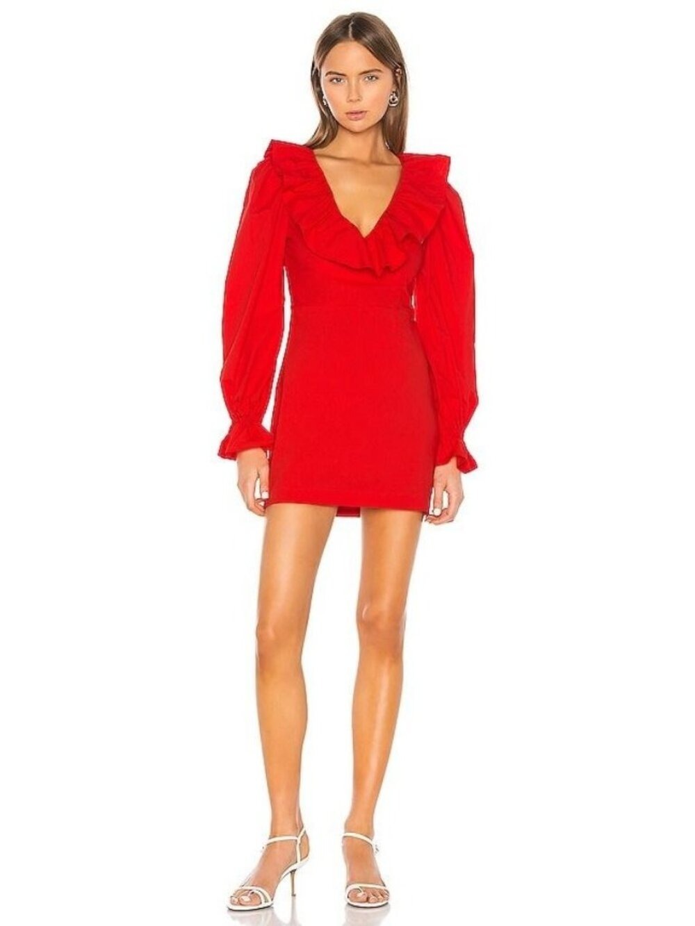 Camila Coelho Revolve Alistair Dress Red Scarlet Small